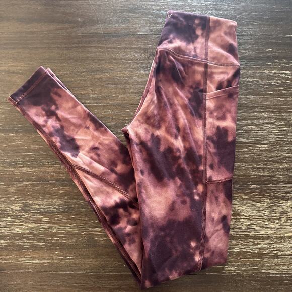 Victoria's Secret Pants - Victoria's Secret Women's Incredible Essential Leggings Size 2 Rose Wine Tie Dye